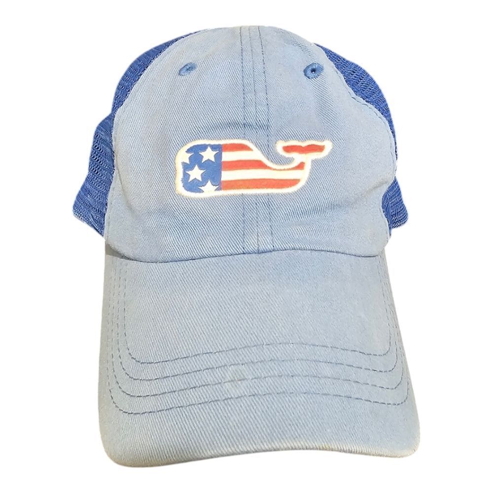 VINEYARD VINES American Flag Adjustable Mesh Trucker Hat